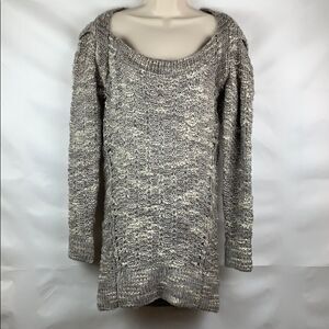 VPL grey & cream alpaca wool blend sweater dress